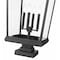 Z-Lite Beacon 4 Light Outdoor Pier Mounted Fixture, Black & Clear Beveled 568PHXXLS-SQPM-BK - alternate 5